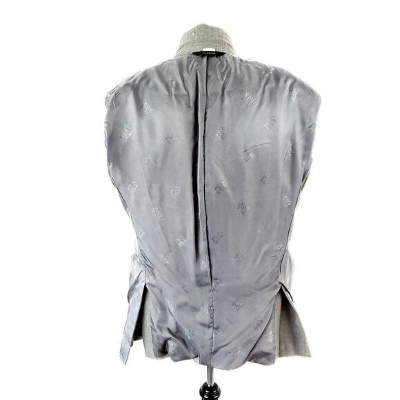 Jos A Bank Signature Gold Wool 2 Button Suit Jacket 40S White Black Sharkskin - Picture 11 of 11